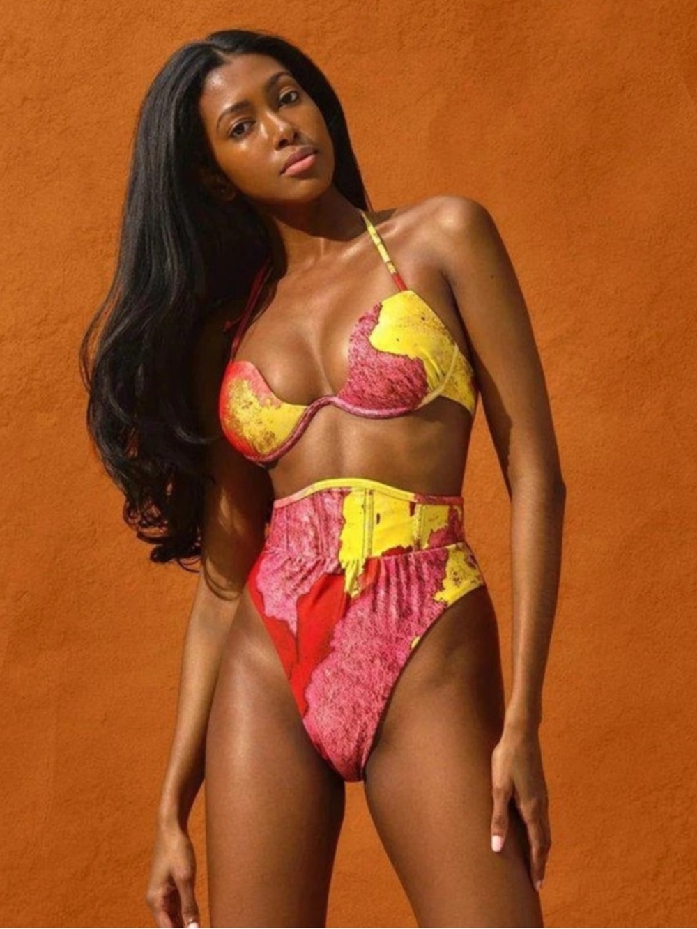 Andrea Iyamah Al Gura Bikini High-Waisted Bottom and Top SET Swimsuit NWT $260